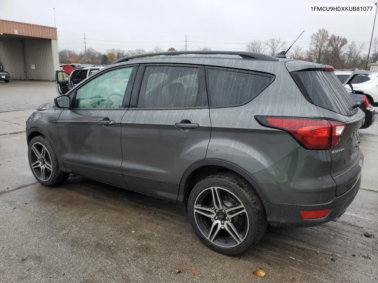 2019 Ford Escape Sel VIN: 1FMCU9HDXKUB81077 Lot: 80561974