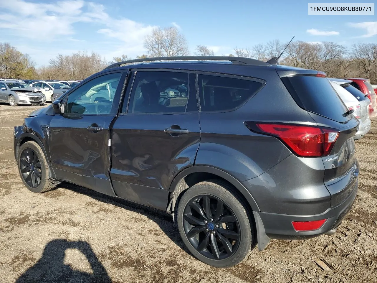 2019 Ford Escape Se VIN: 1FMCU9GD8KUB80771 Lot: 80851374