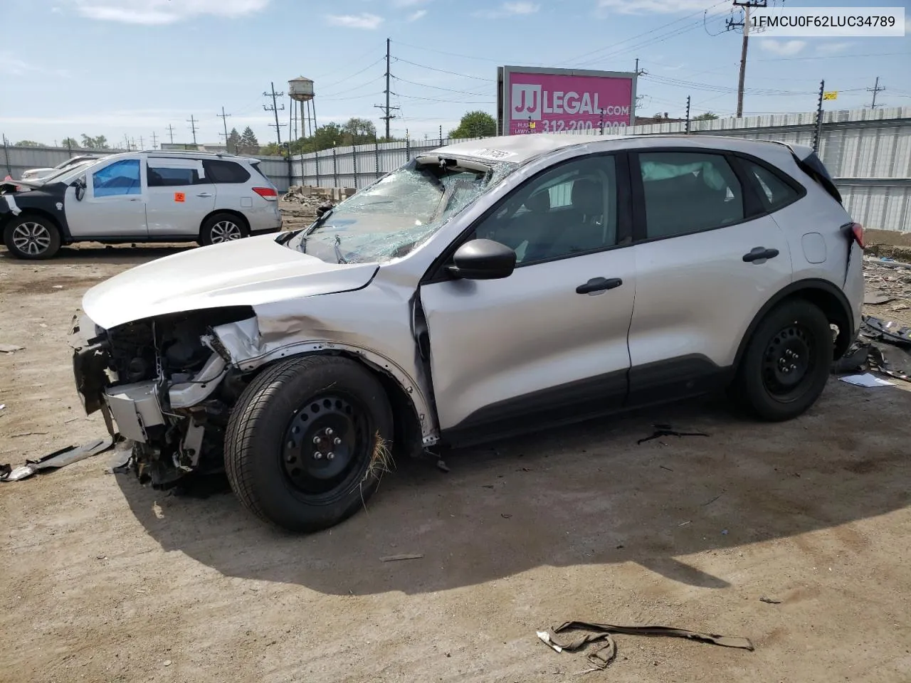 2020 Ford Escape S VIN: 1FMCU0F62LUC34789 Lot: 70767654