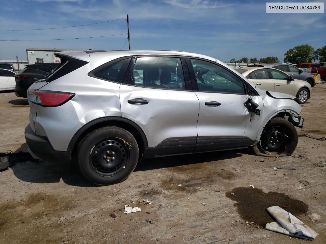 2020 Ford Escape S VIN: 1FMCU0F62LUC34789 Lot: 70767654