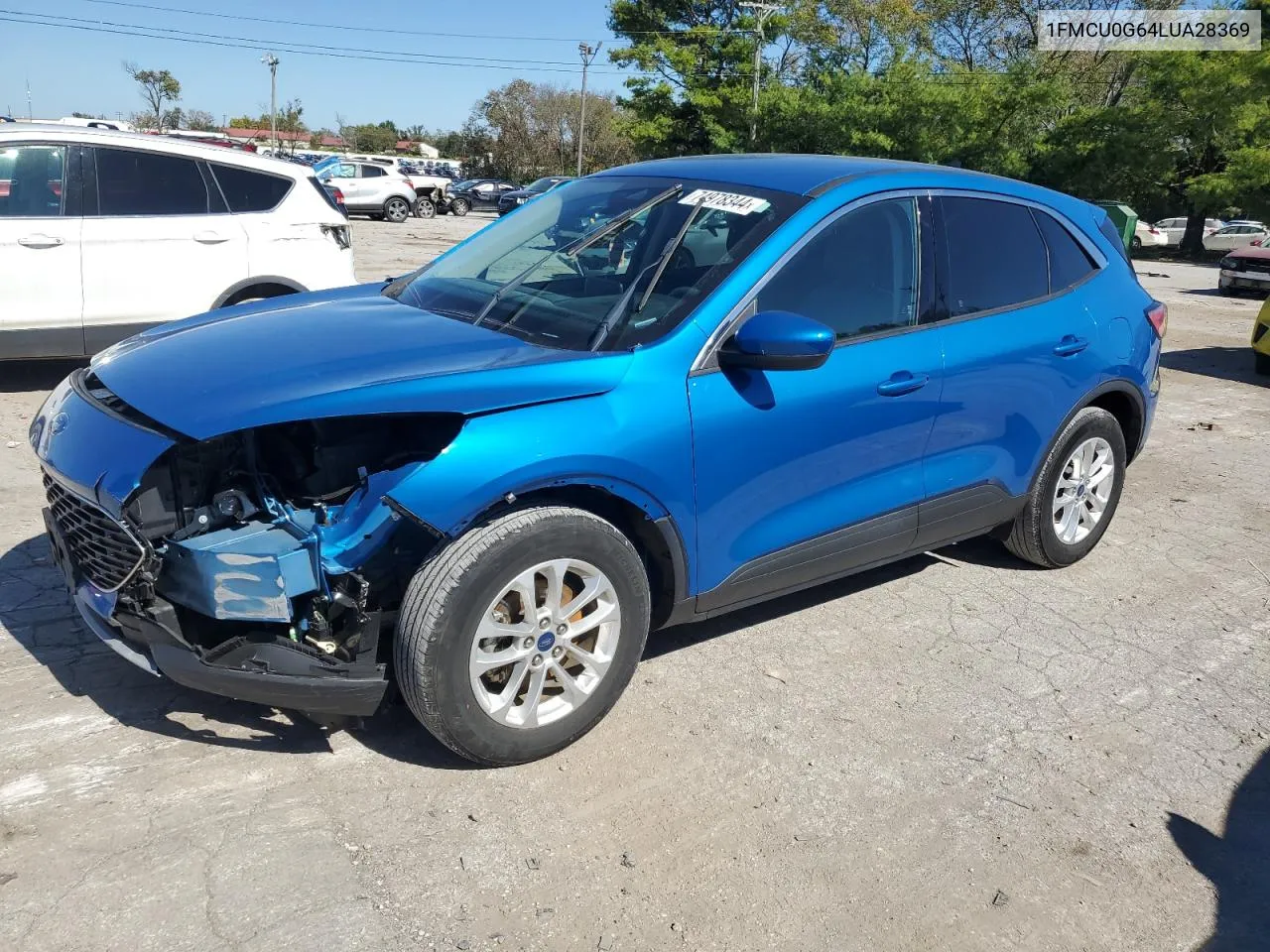 2020 Ford Escape Se VIN: 1FMCU0G64LUA28369 Lot: 74978344