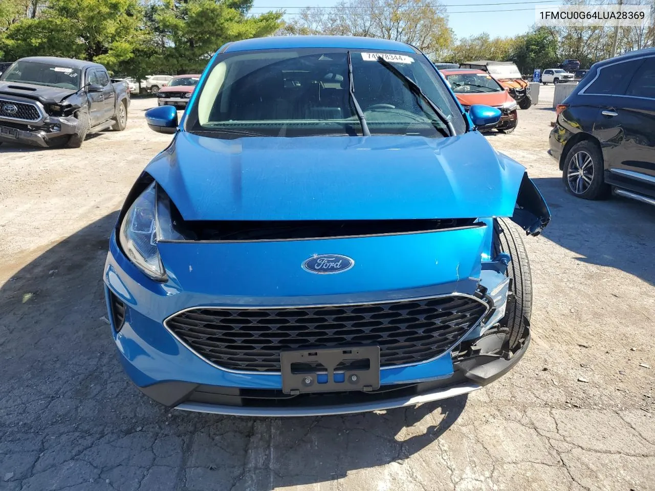 2020 Ford Escape Se VIN: 1FMCU0G64LUA28369 Lot: 74978344