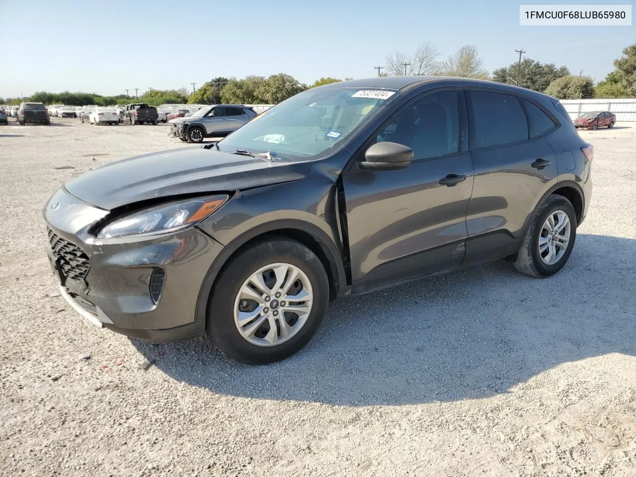 2020 Ford Escape S VIN: 1FMCU0F68LUB65980 Lot: 75327404