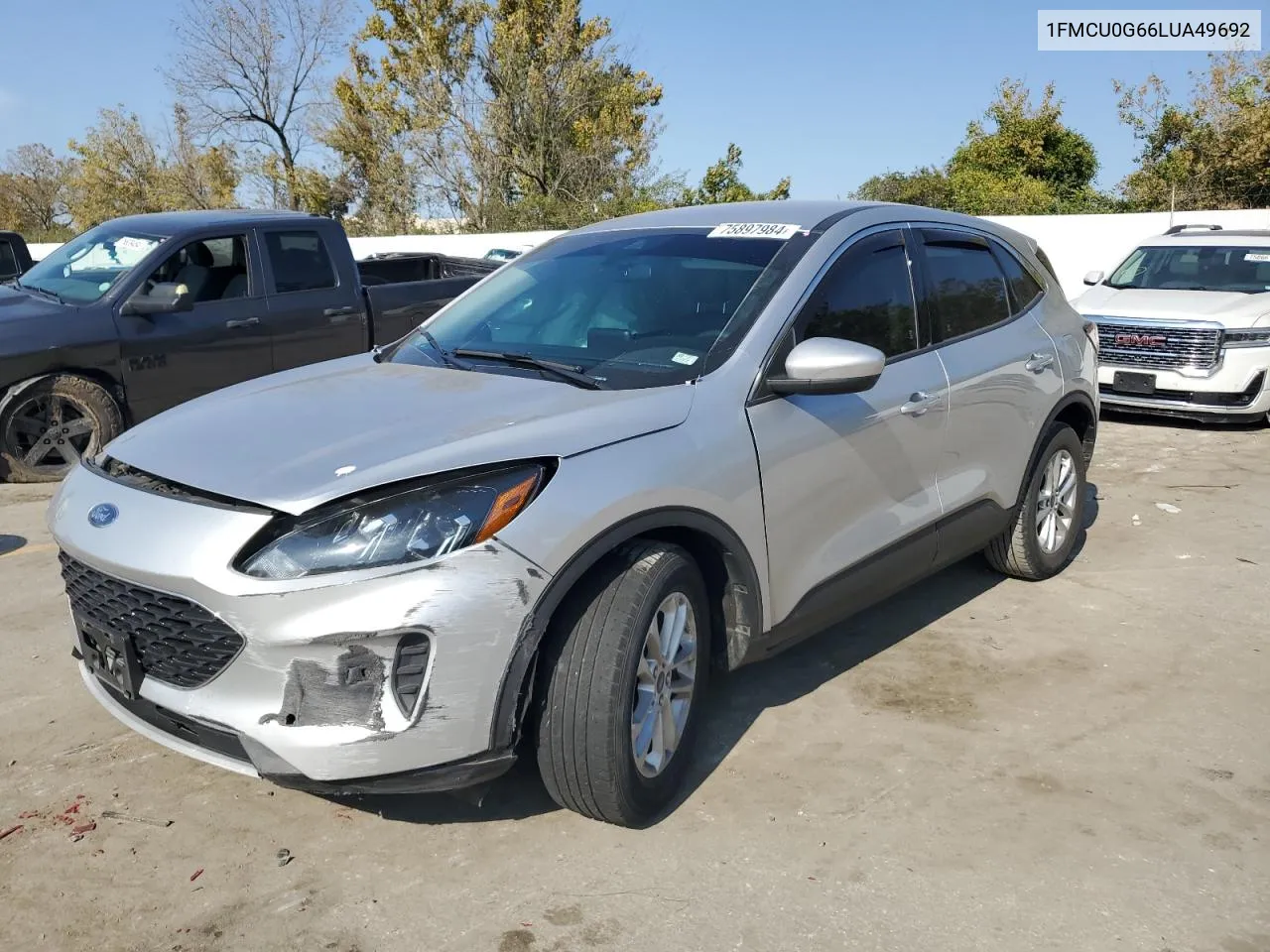 2020 Ford Escape Se VIN: 1FMCU0G66LUA49692 Lot: 75897984