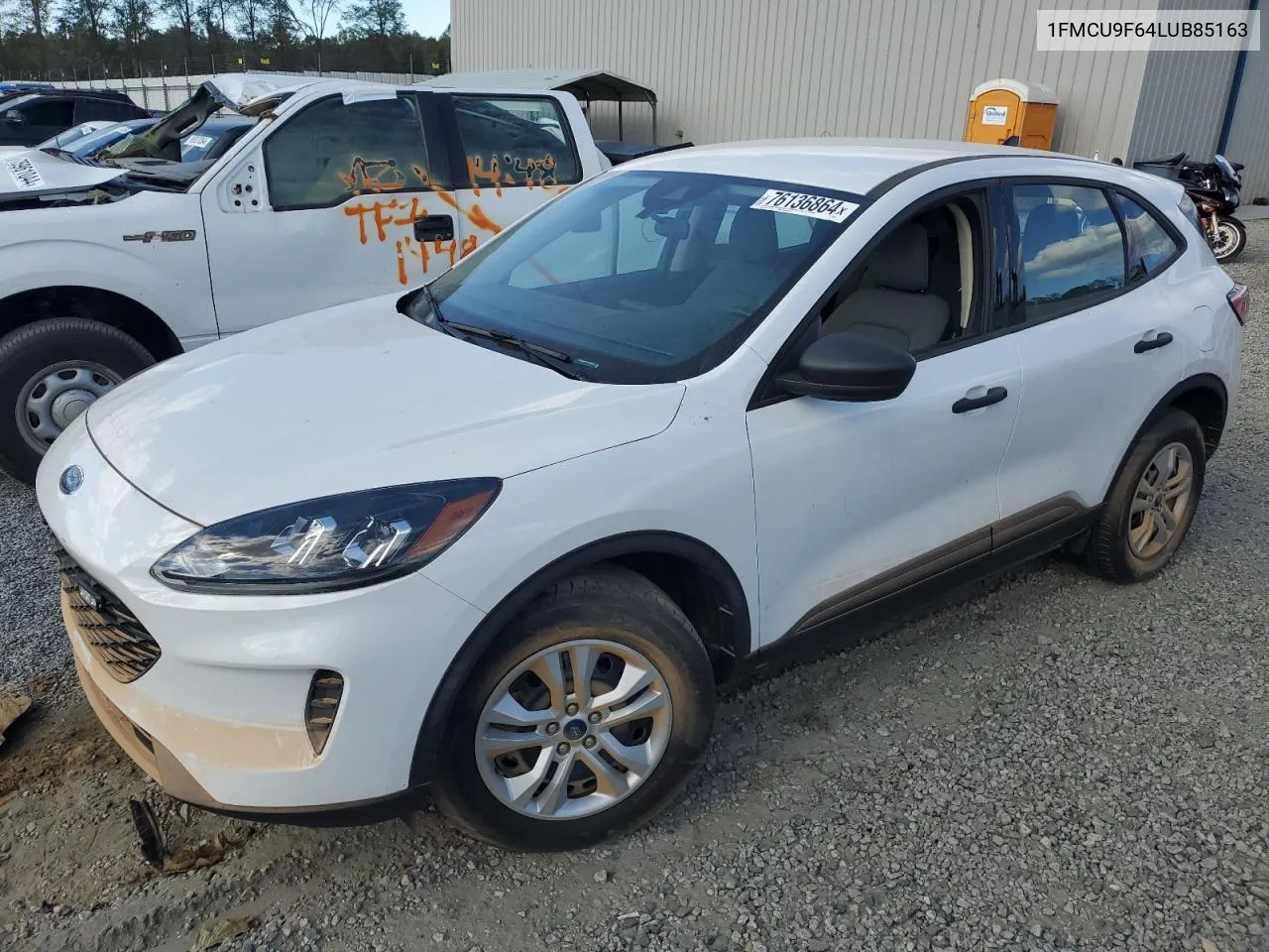 2020 Ford Escape S VIN: 1FMCU9F64LUB85163 Lot: 76136864