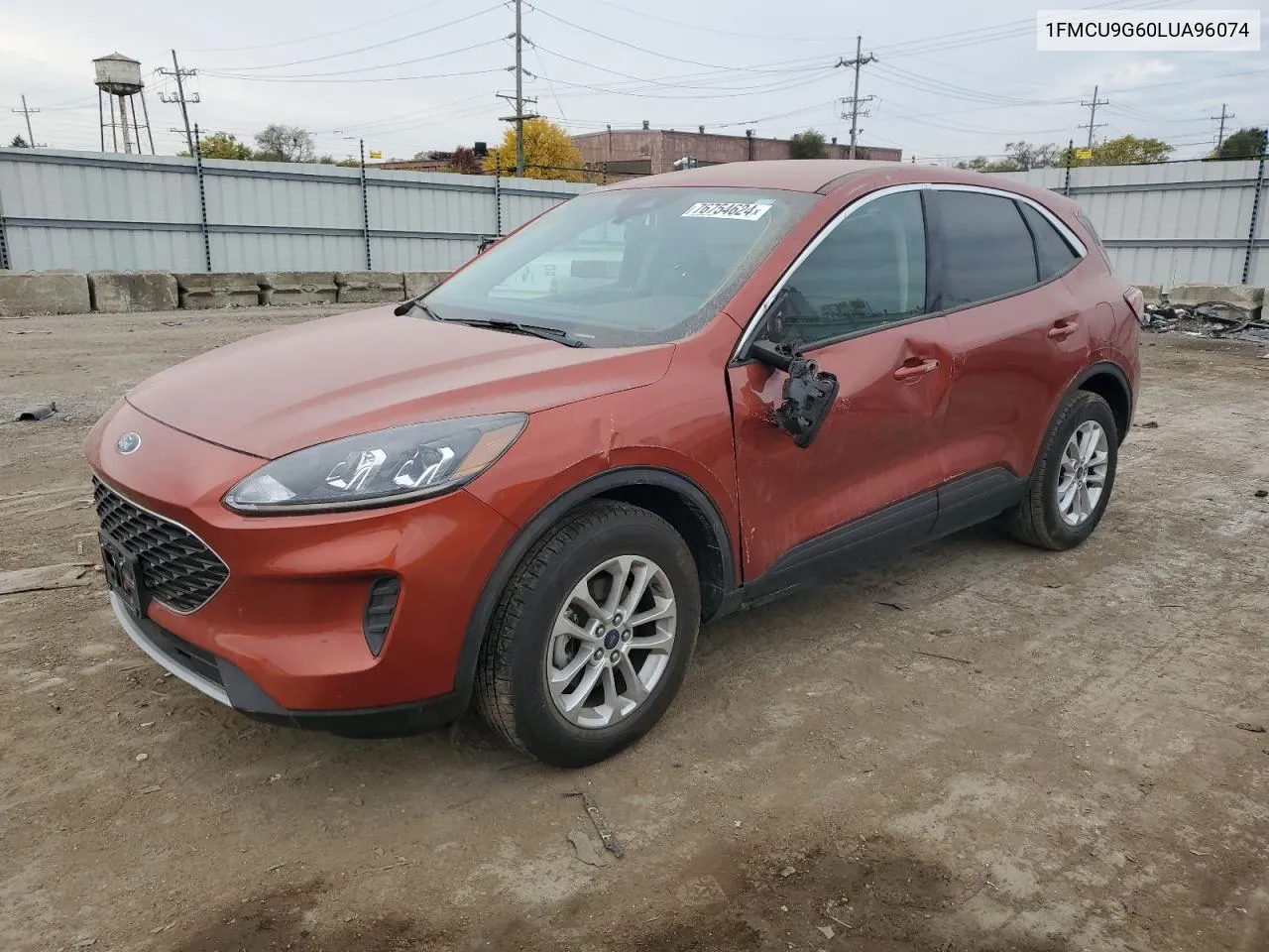 2020 Ford Escape Se VIN: 1FMCU9G60LUA96074 Lot: 76754624