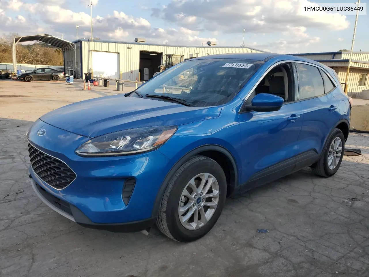 2020 Ford Escape Se VIN: 1FMCU0G61LUC36449 Lot: 77131954