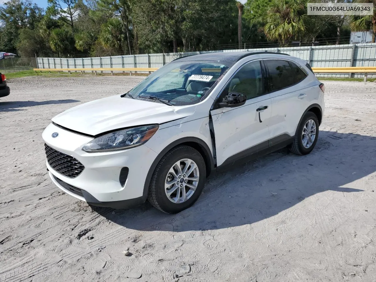 2020 Ford Escape Se VIN: 1FMCU0G64LUA69343 Lot: 77779474