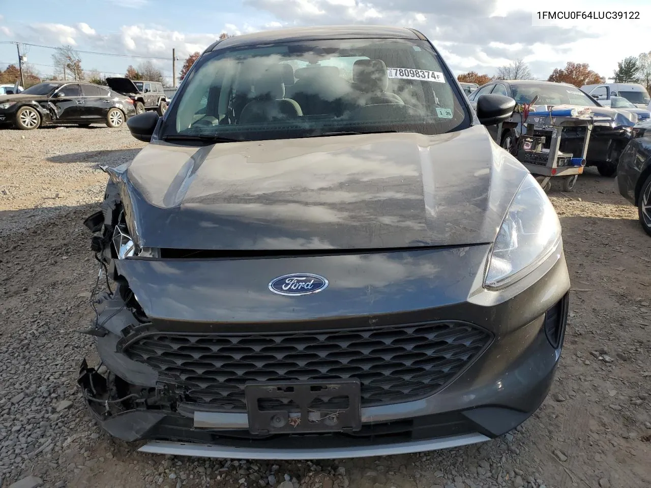 2020 Ford Escape S VIN: 1FMCU0F64LUC39122 Lot: 78098374