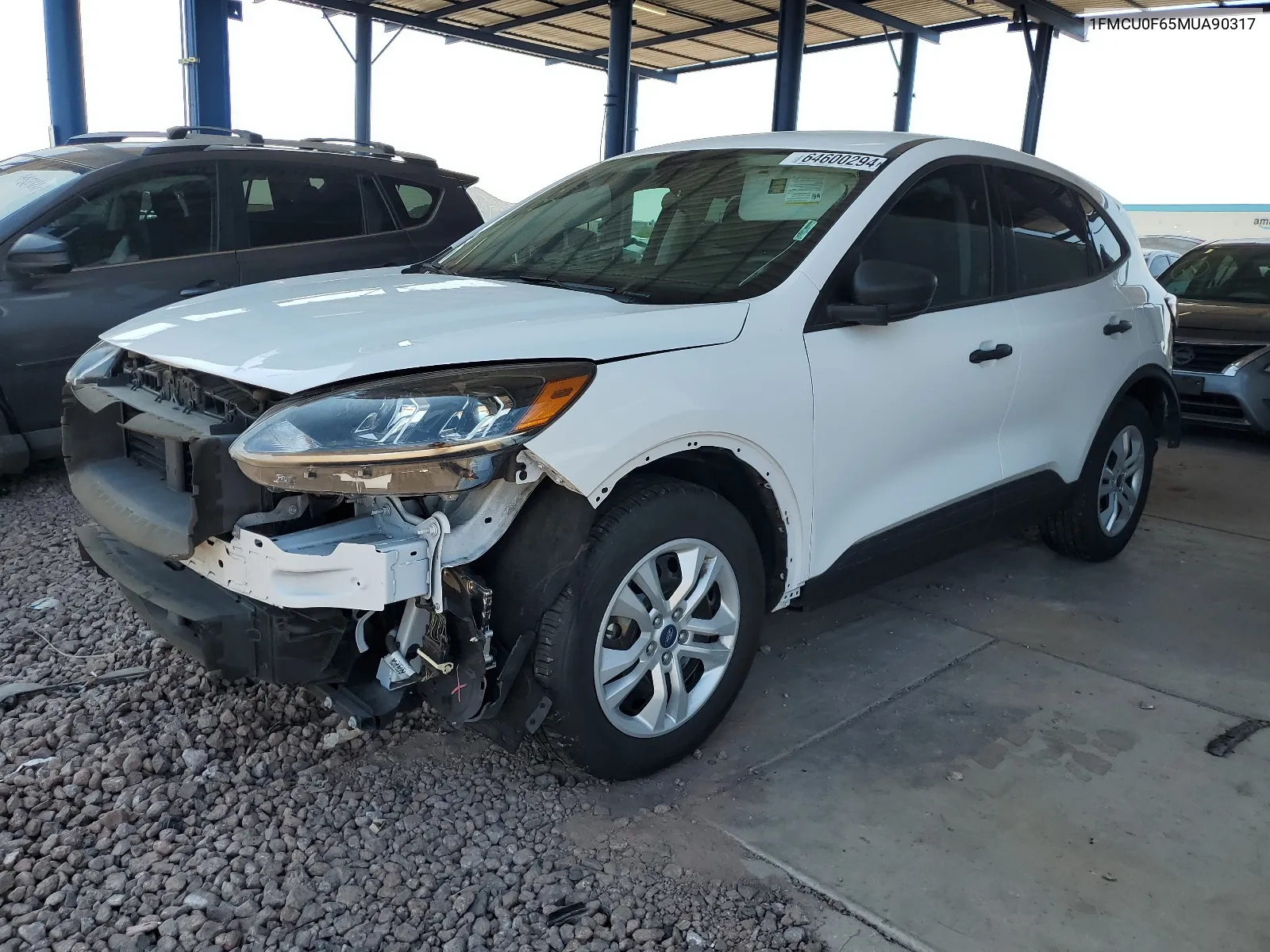 2021 Ford Escape S VIN: 1FMCU0F65MUA90317 Lot: 64600294