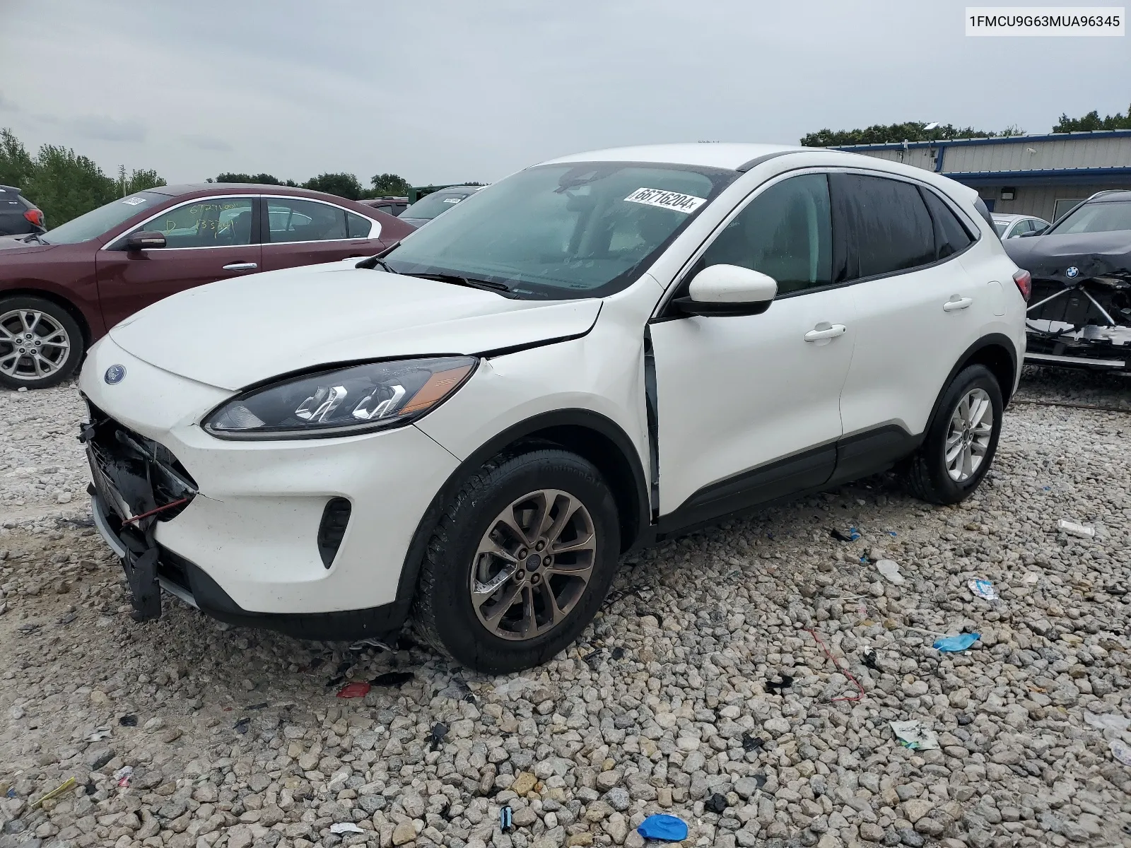 2021 Ford Escape Se VIN: 1FMCU9G63MUA96345 Lot: 66716204