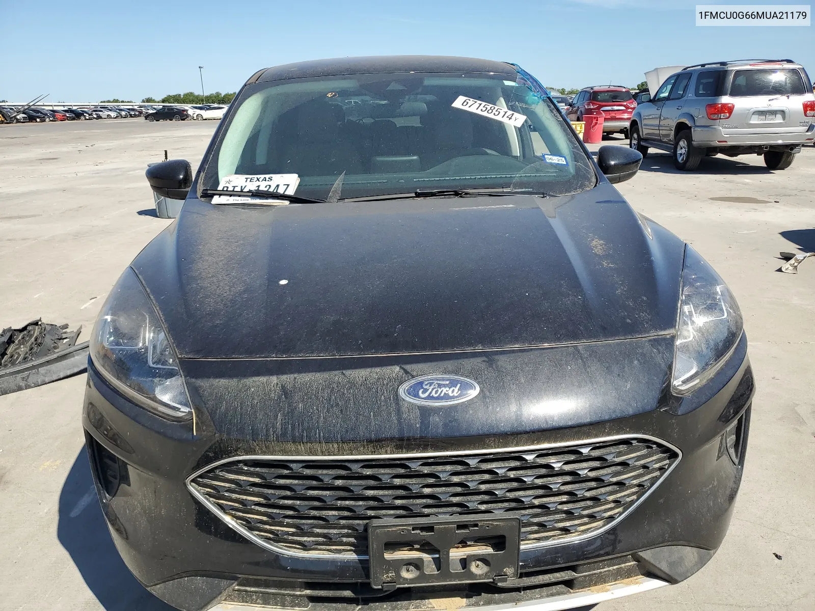 2021 Ford Escape Se VIN: 1FMCU0G66MUA21179 Lot: 67158514