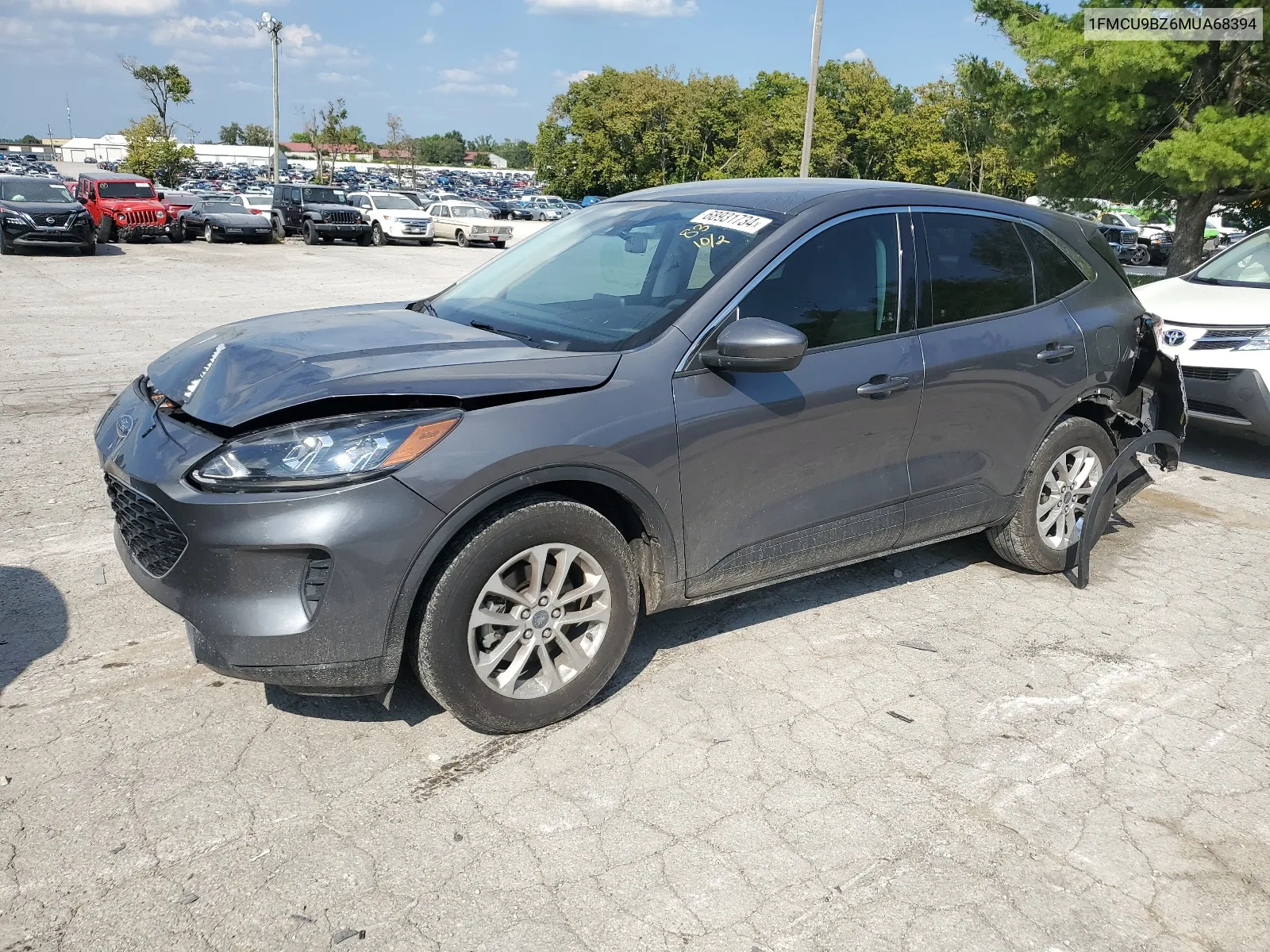 2021 Ford Escape Se VIN: 1FMCU9BZ6MUA68394 Lot: 68931734