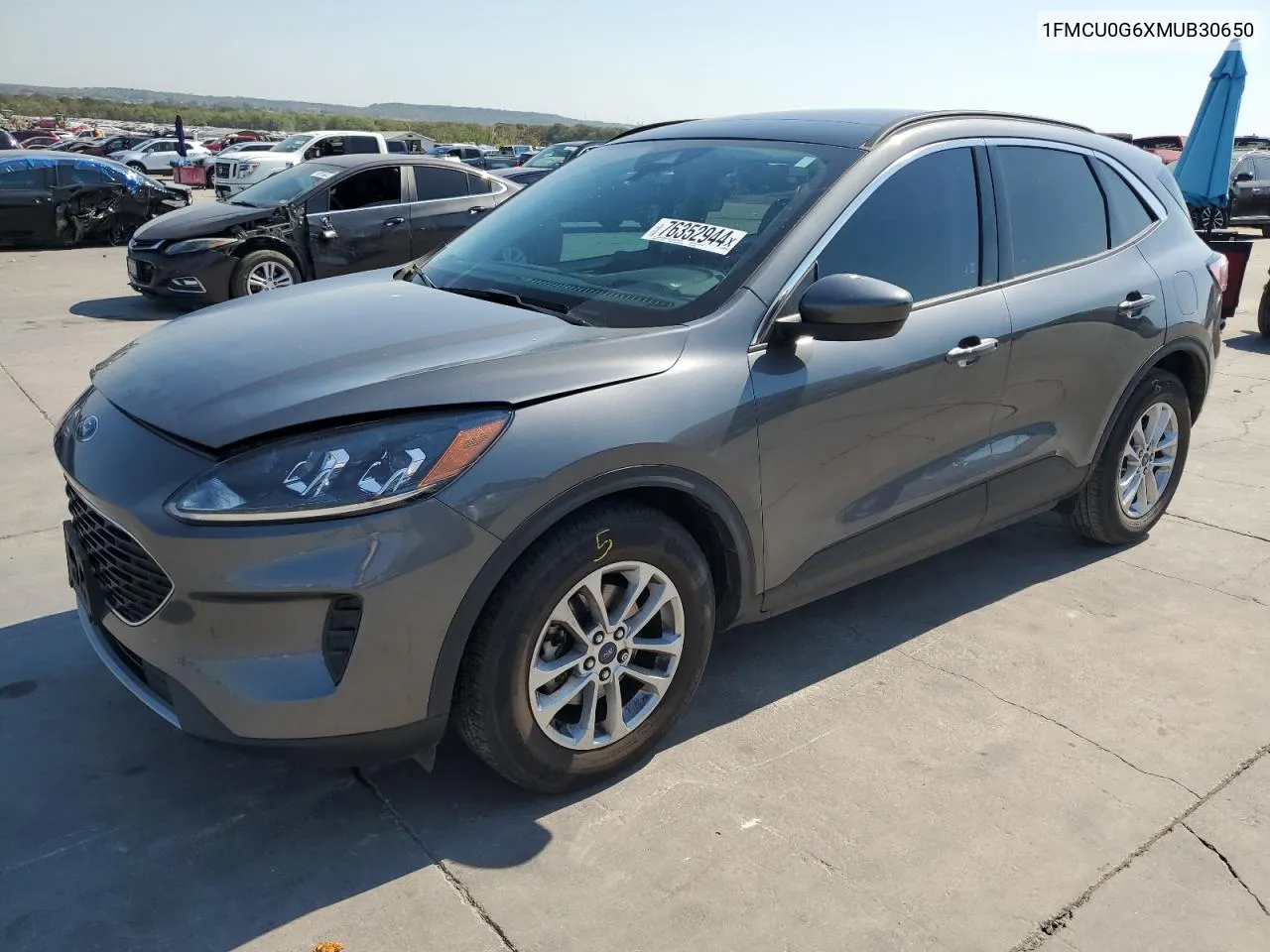 2021 Ford Escape Se VIN: 1FMCU0G6XMUB30650 Lot: 76352944