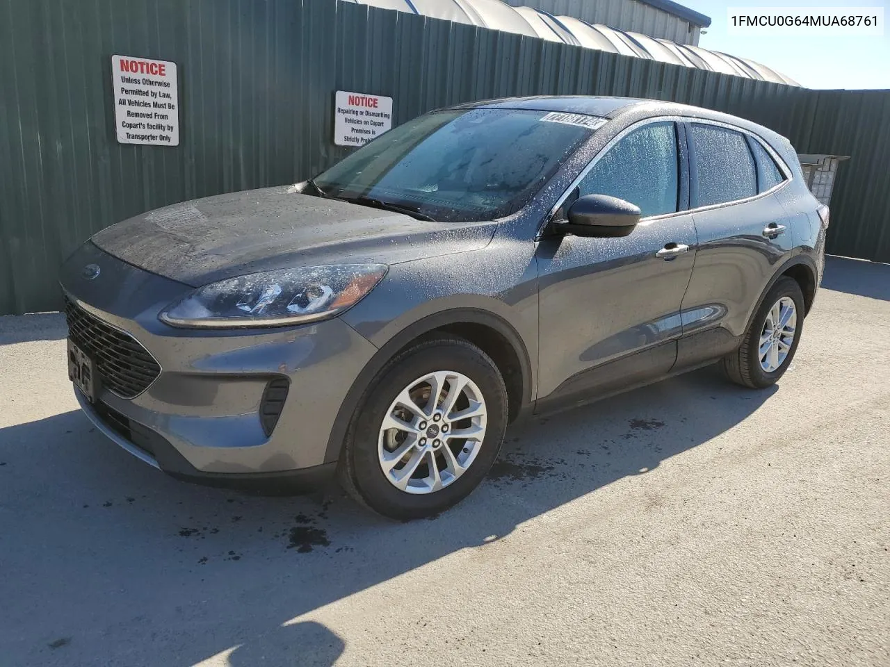 2021 Ford Escape Se VIN: 1FMCU0G64MUA68761 Lot: 77188174