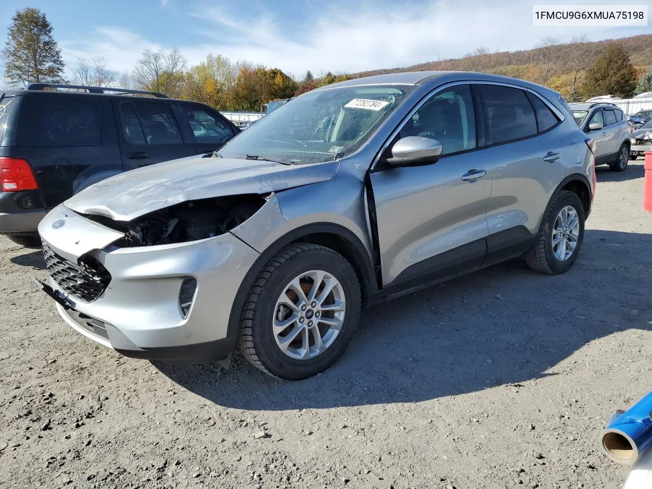 2021 Ford Escape Se VIN: 1FMCU9G6XMUA75198 Lot: 77282784