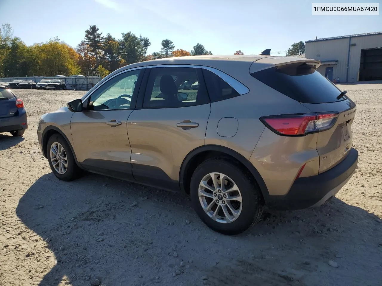 2021 Ford Escape Se VIN: 1FMCU0G66MUA67420 Lot: 77365724