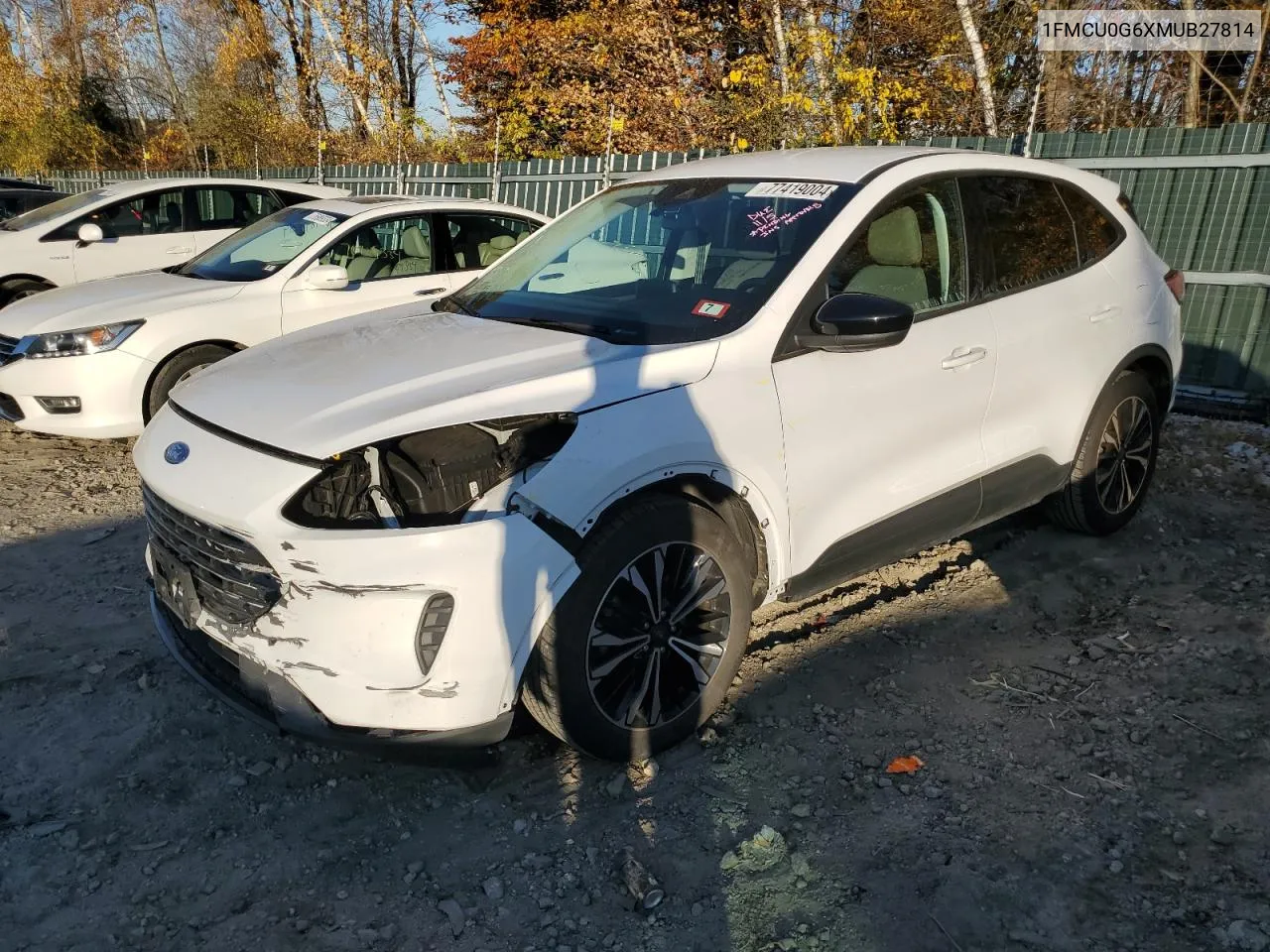 2021 Ford Escape Se VIN: 1FMCU0G6XMUB27814 Lot: 77419004