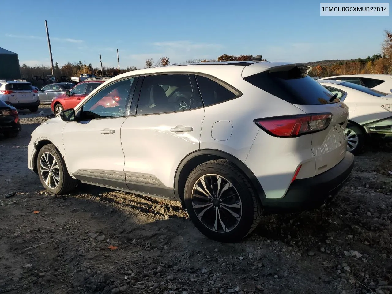 2021 Ford Escape Se VIN: 1FMCU0G6XMUB27814 Lot: 77419004