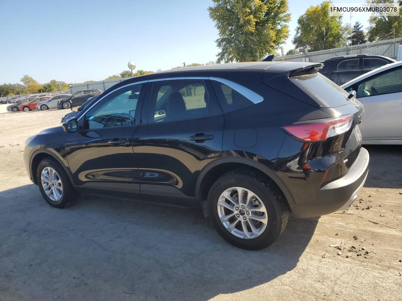 2021 Ford Escape Se VIN: 1FMCU9G6XMUB03078 Lot: 77824334