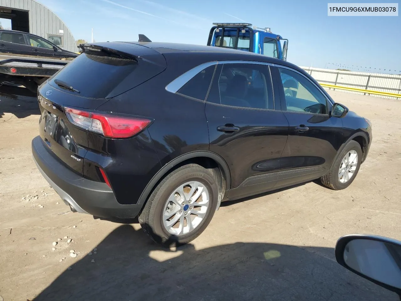 2021 Ford Escape Se VIN: 1FMCU9G6XMUB03078 Lot: 77824334