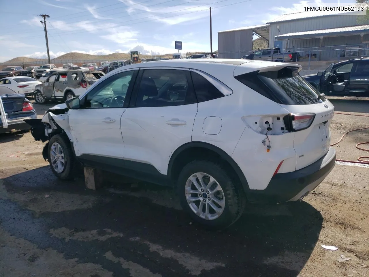 2022 Ford Escape Se VIN: 1FMCU0G61NUB62193 Lot: 53813604