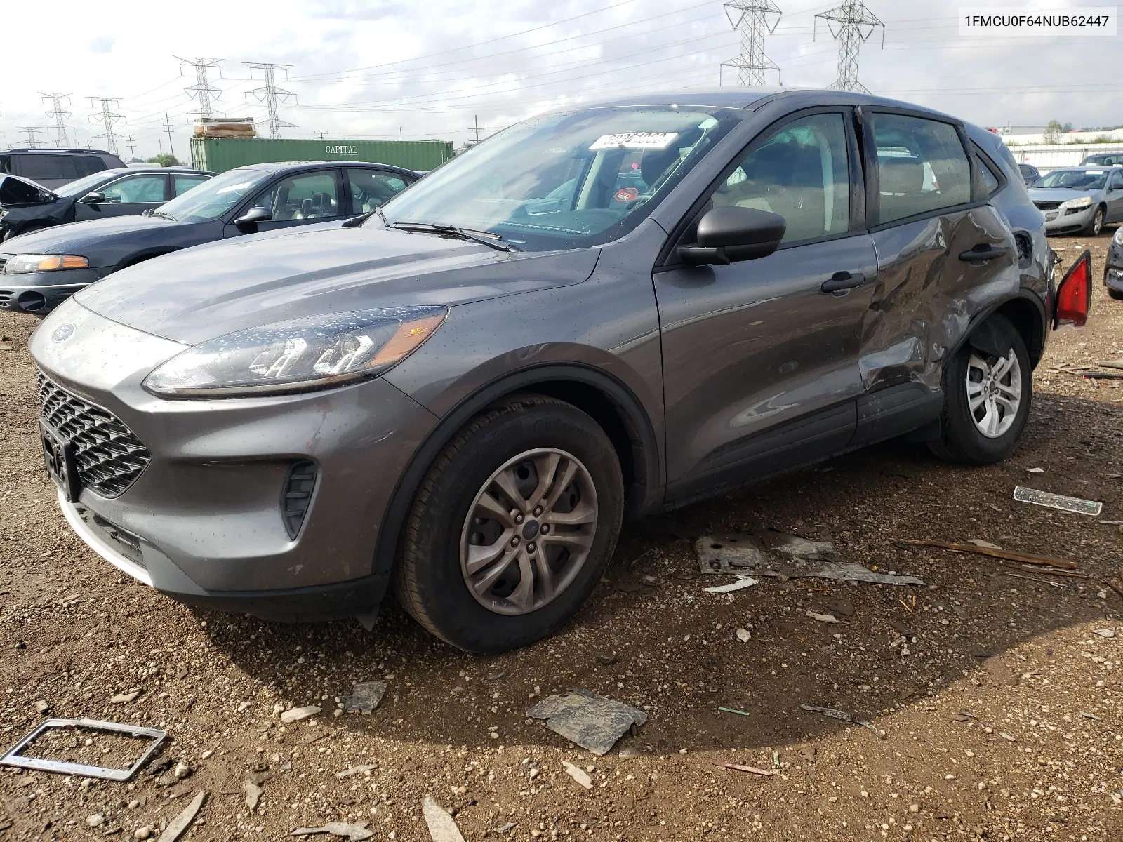 2022 Ford Escape S VIN: 1FMCU0F64NUB62447 Lot: 67241654