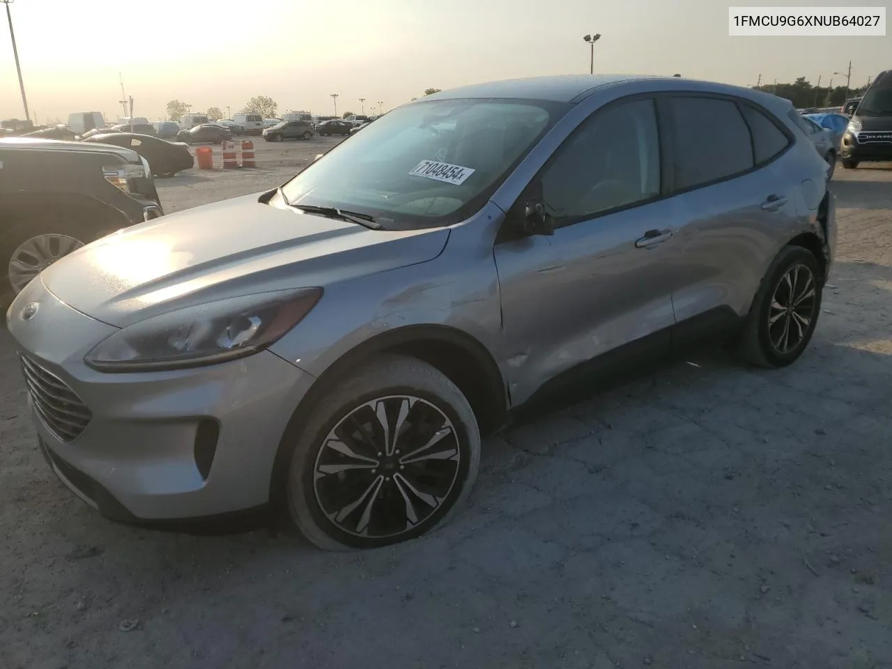 2022 Ford Escape Se VIN: 1FMCU9G6XNUB64027 Lot: 71048454