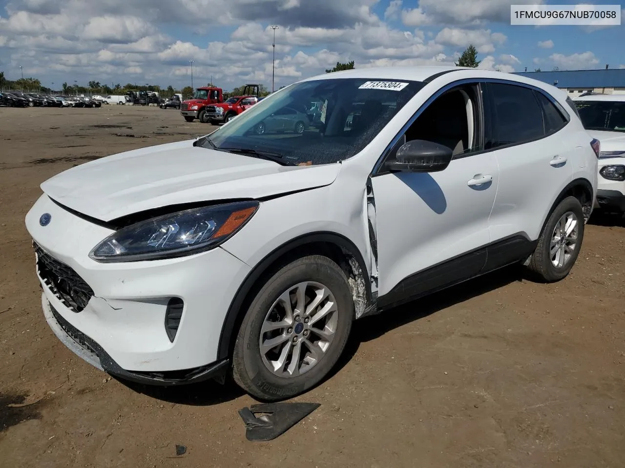 2022 Ford Escape Se VIN: 1FMCU9G67NUB70058 Lot: 71375304