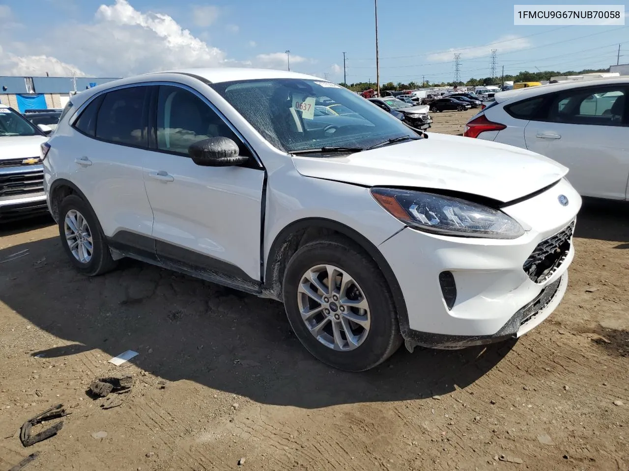 2022 Ford Escape Se VIN: 1FMCU9G67NUB70058 Lot: 71375304