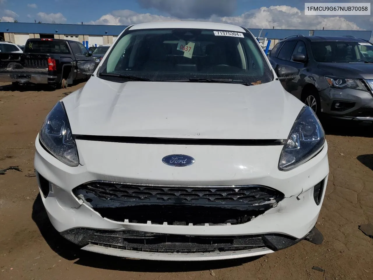 2022 Ford Escape Se VIN: 1FMCU9G67NUB70058 Lot: 71375304