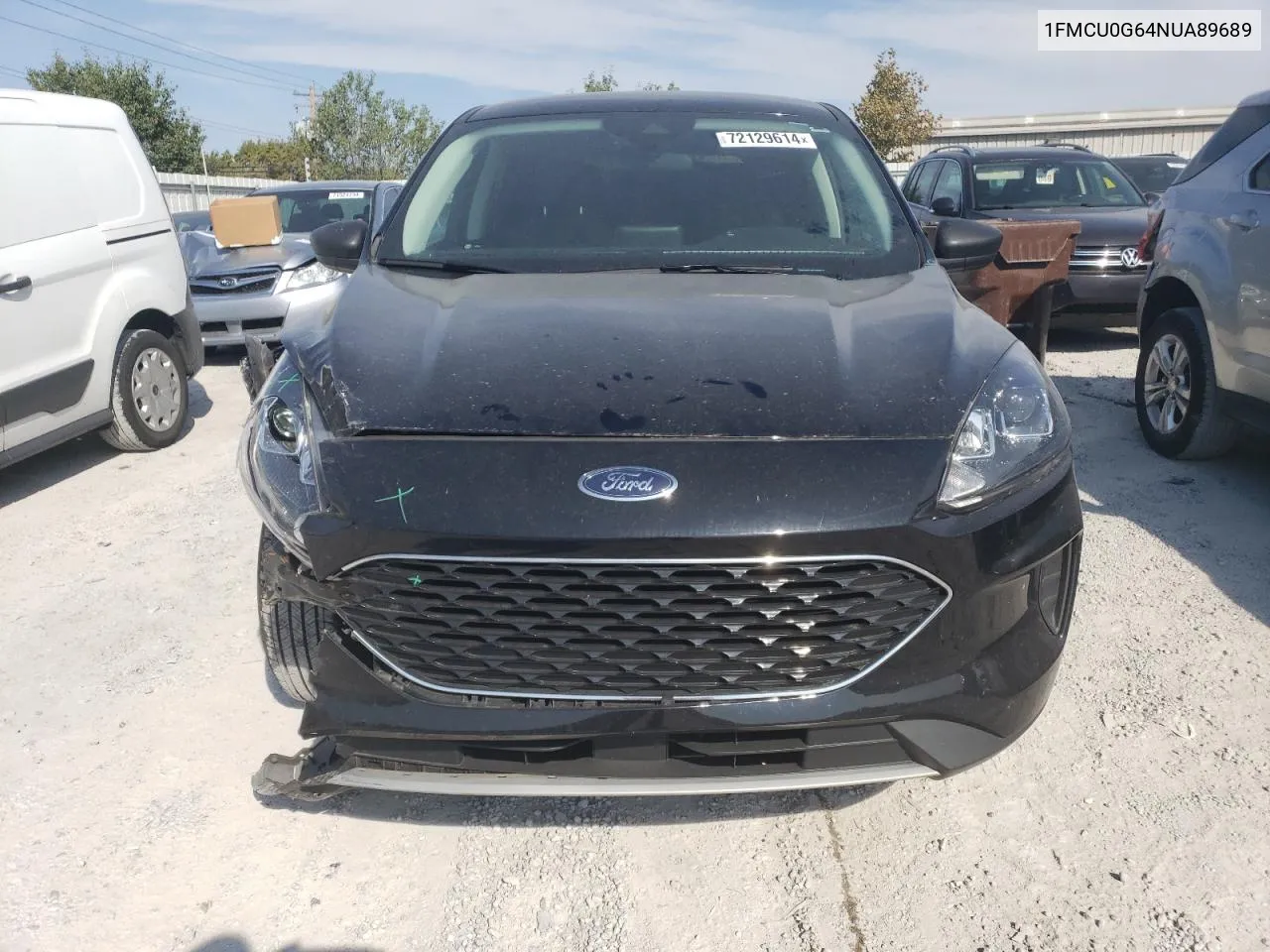 2022 Ford Escape Se VIN: 1FMCU0G64NUA89689 Lot: 72129614