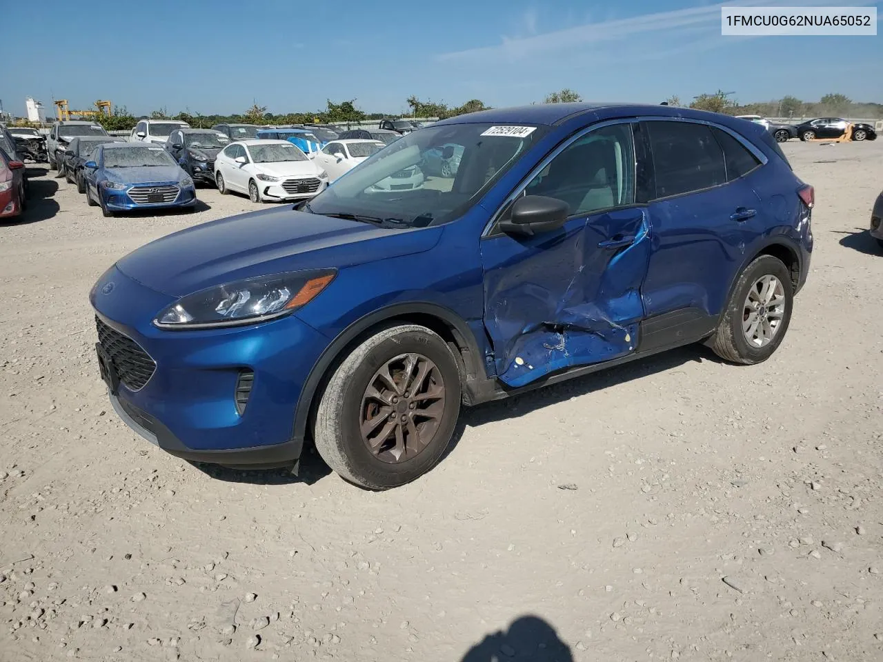 2022 Ford Escape Se VIN: 1FMCU0G62NUA65052 Lot: 72529104