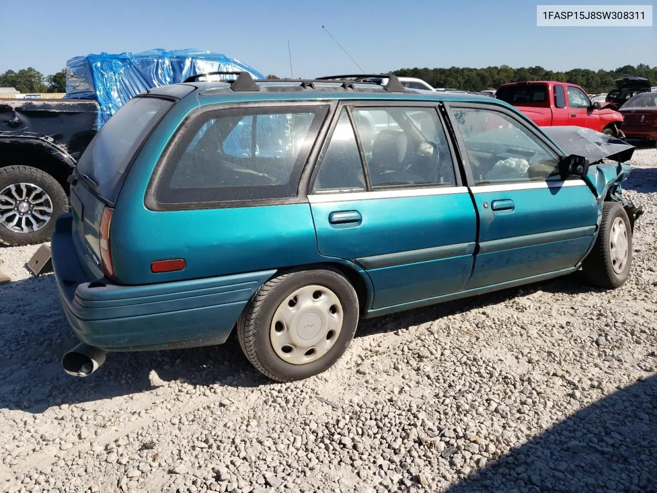 1995 Ford Escort Lx VIN: 1FASP15J8SW308311 Lot: 77624004