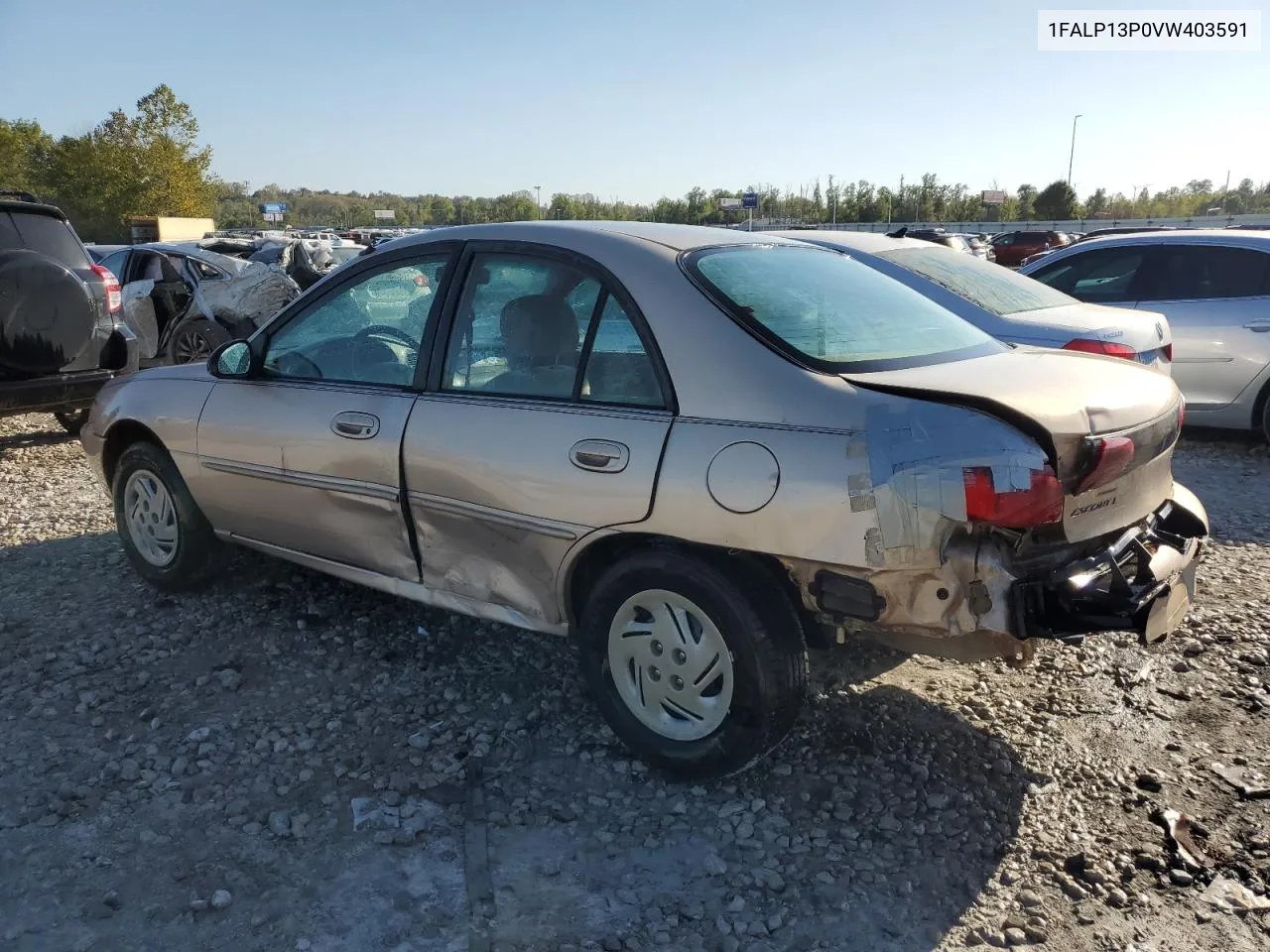 1997 Ford Escort Lx VIN: 1FALP13P0VW403591 Lot: 74321544