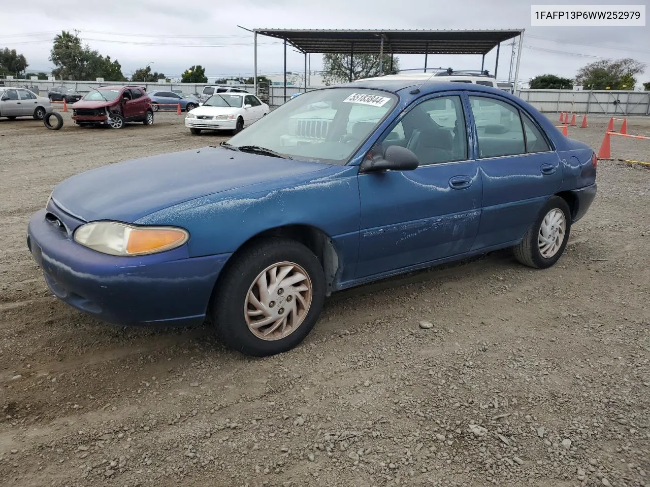 1998 Ford Escort Se VIN: 1FAFP13P6WW252979 Lot: 55183844