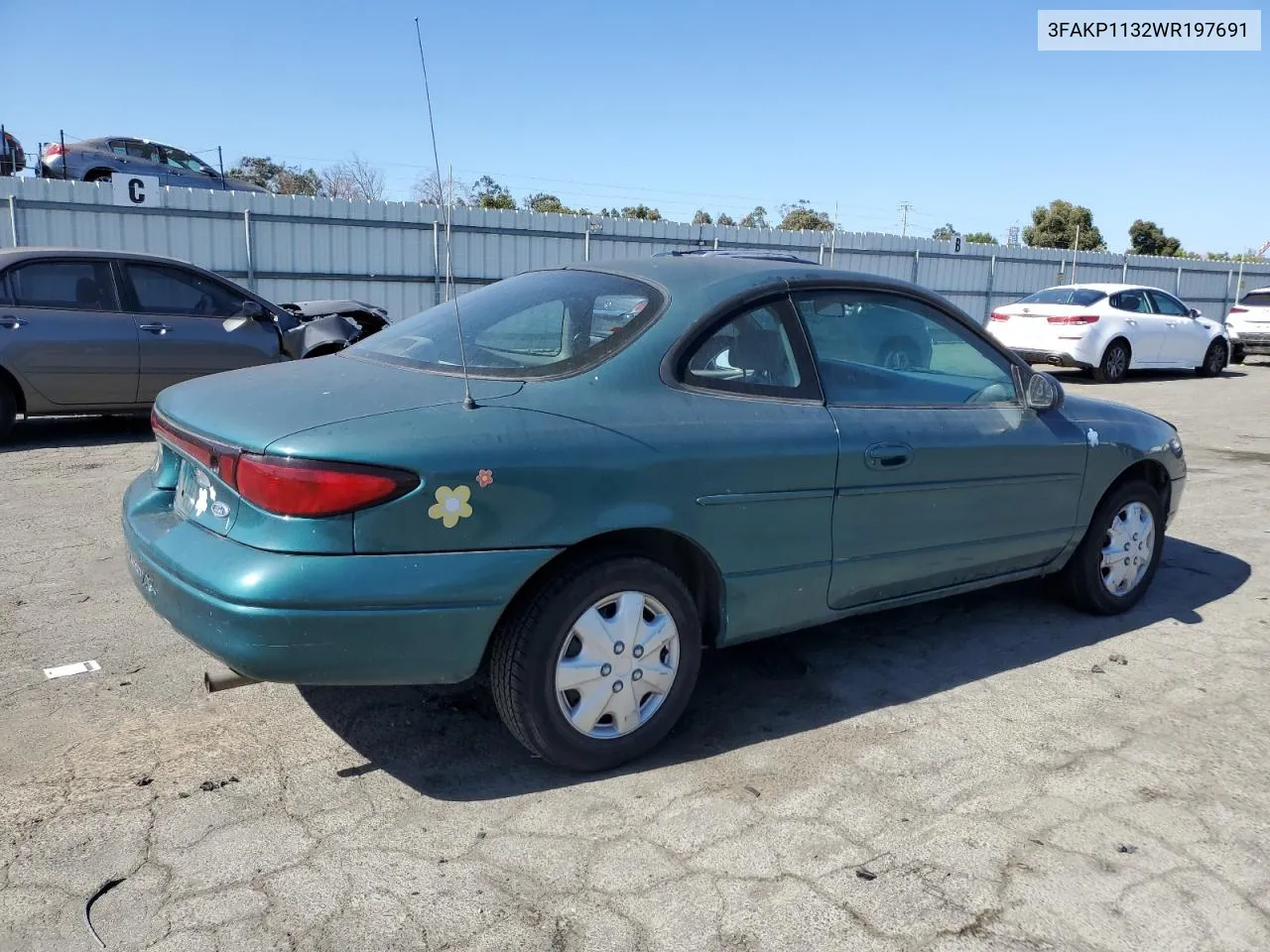 1998 Ford Escort Zx2 VIN: 3FAKP1132WR197691 Lot: 59060274