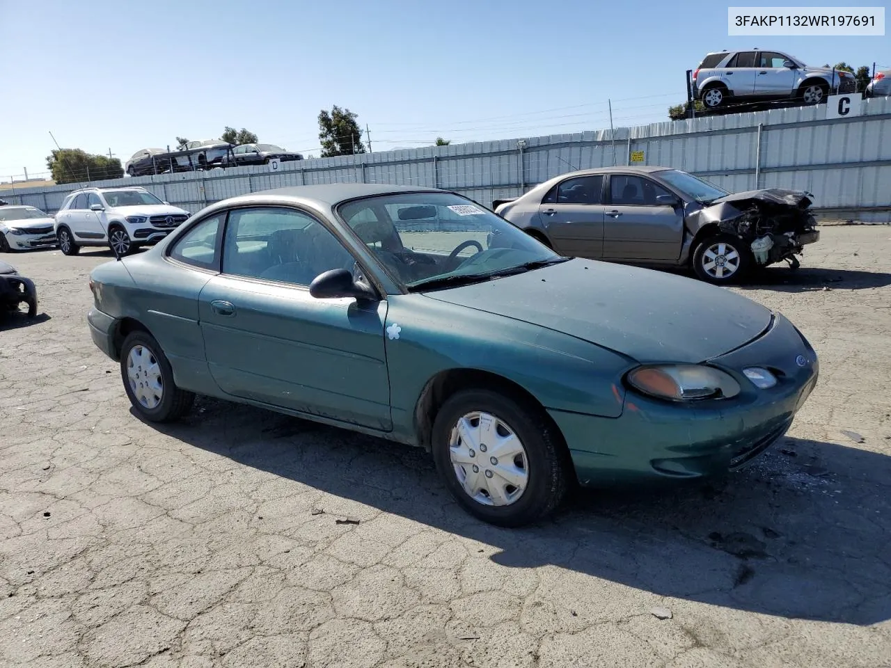 1998 Ford Escort Zx2 VIN: 3FAKP1132WR197691 Lot: 59060274