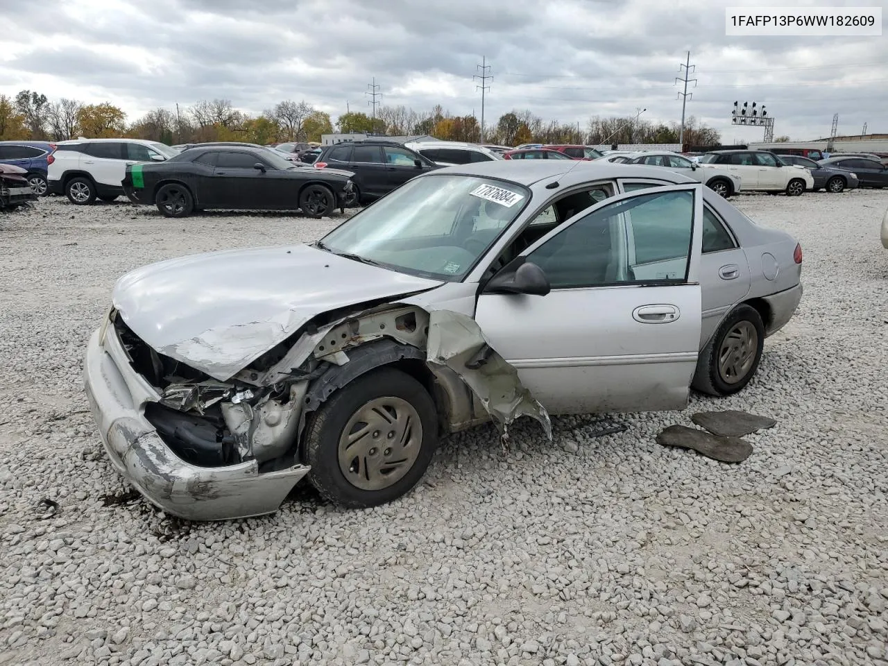 1998 Ford Escort Se VIN: 1FAFP13P6WW182609 Lot: 77876884