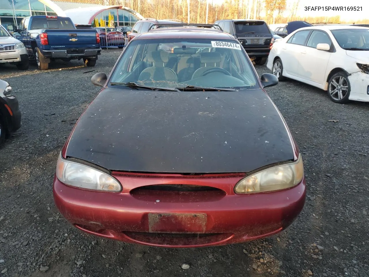 1998 Ford Escort Se VIN: 3FAFP15P4WR169521 Lot: 80346474