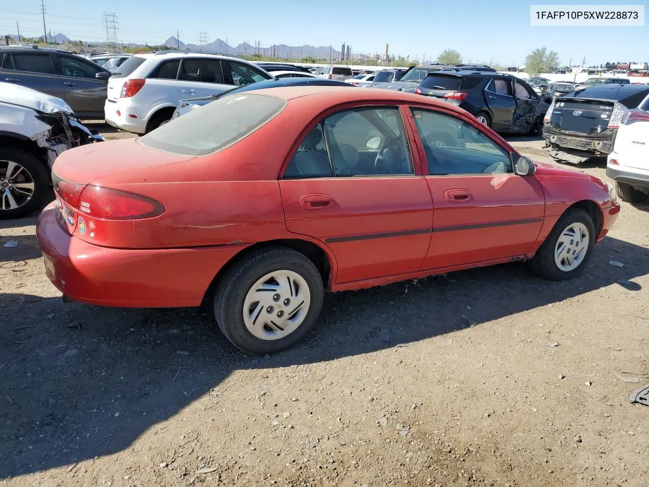 1999 Ford Escort Lx VIN: 1FAFP10P5XW228873 Lot: 80167314