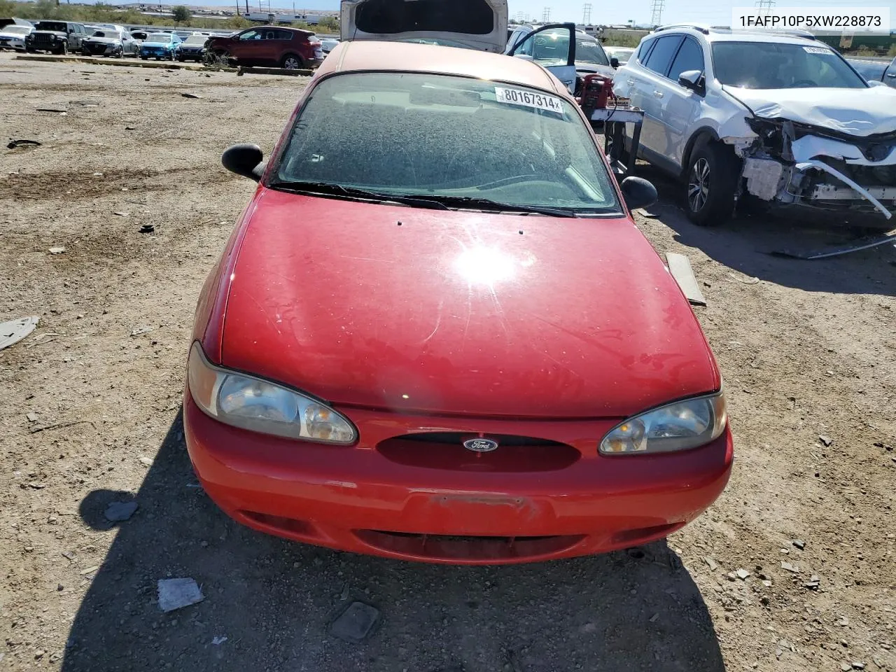 1999 Ford Escort Lx VIN: 1FAFP10P5XW228873 Lot: 80167314