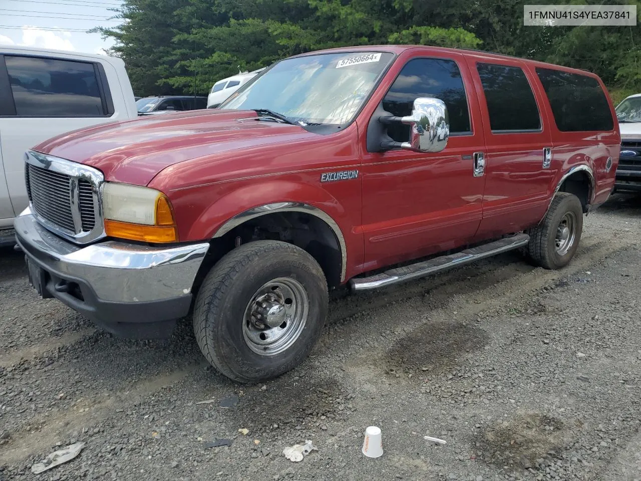 2000 Ford Excursion Xlt VIN: 1FMNU41S4YEA37841 Lot: 57550664