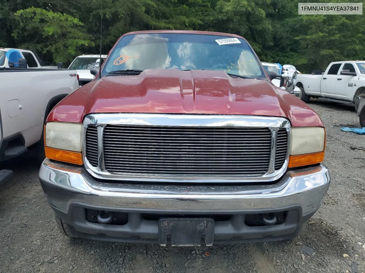 2000 Ford Excursion Xlt VIN: 1FMNU41S4YEA37841 Lot: 57550664