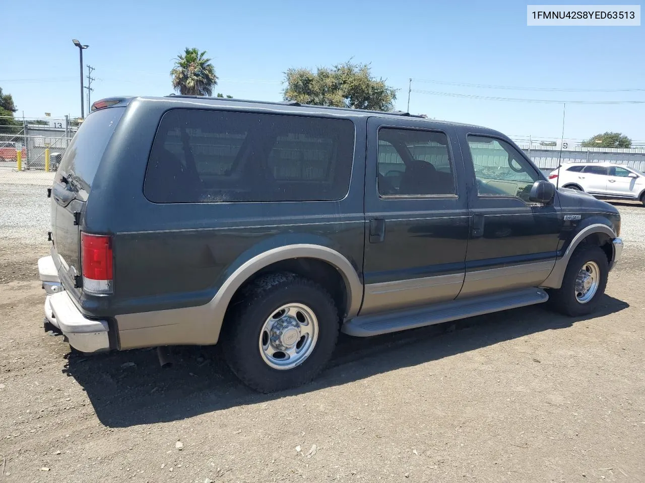 2000 Ford Excursion Limited VIN: 1FMNU42S8YED63513 Lot: 61555264