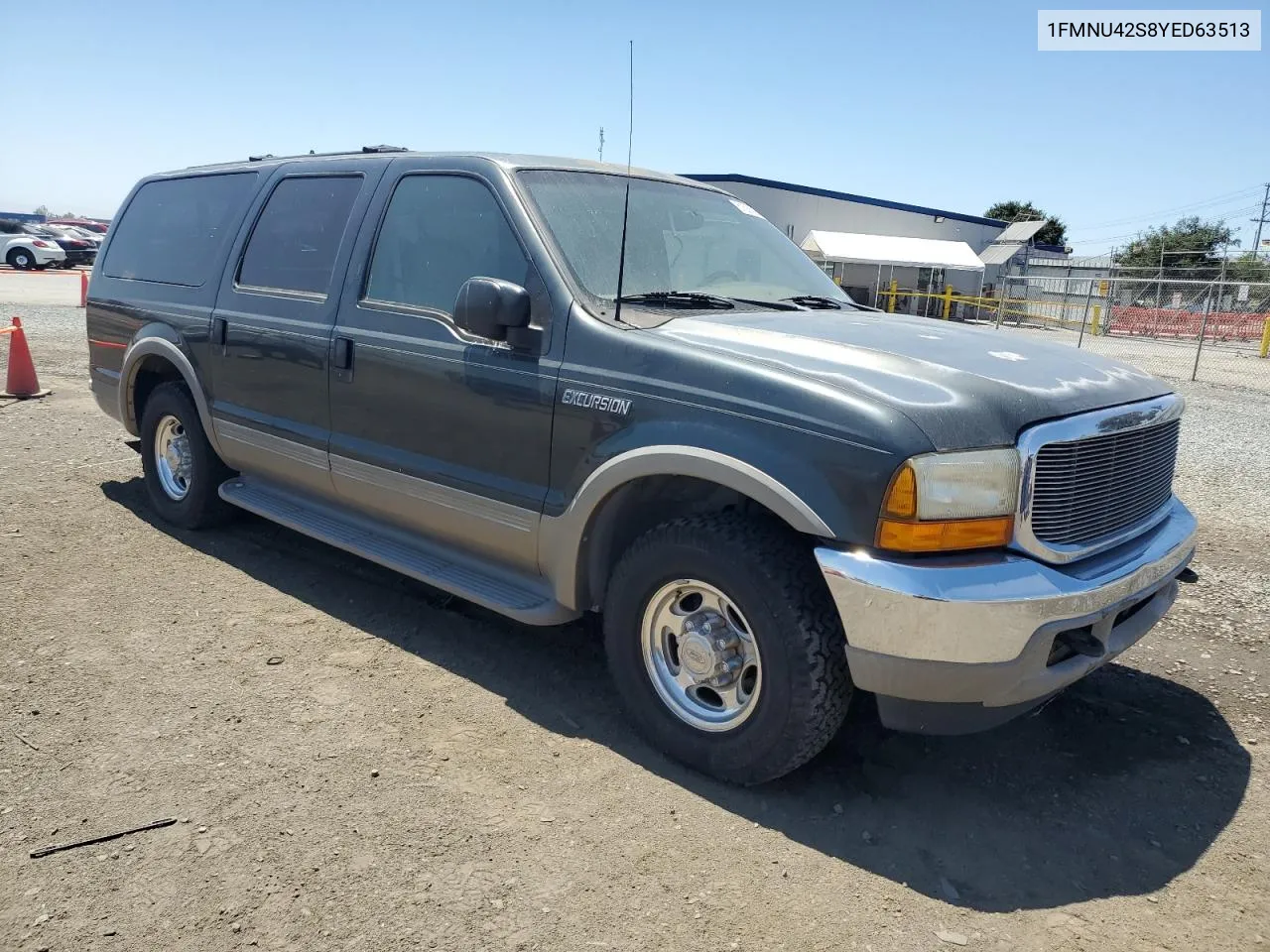 2000 Ford Excursion Limited VIN: 1FMNU42S8YED63513 Lot: 61555264