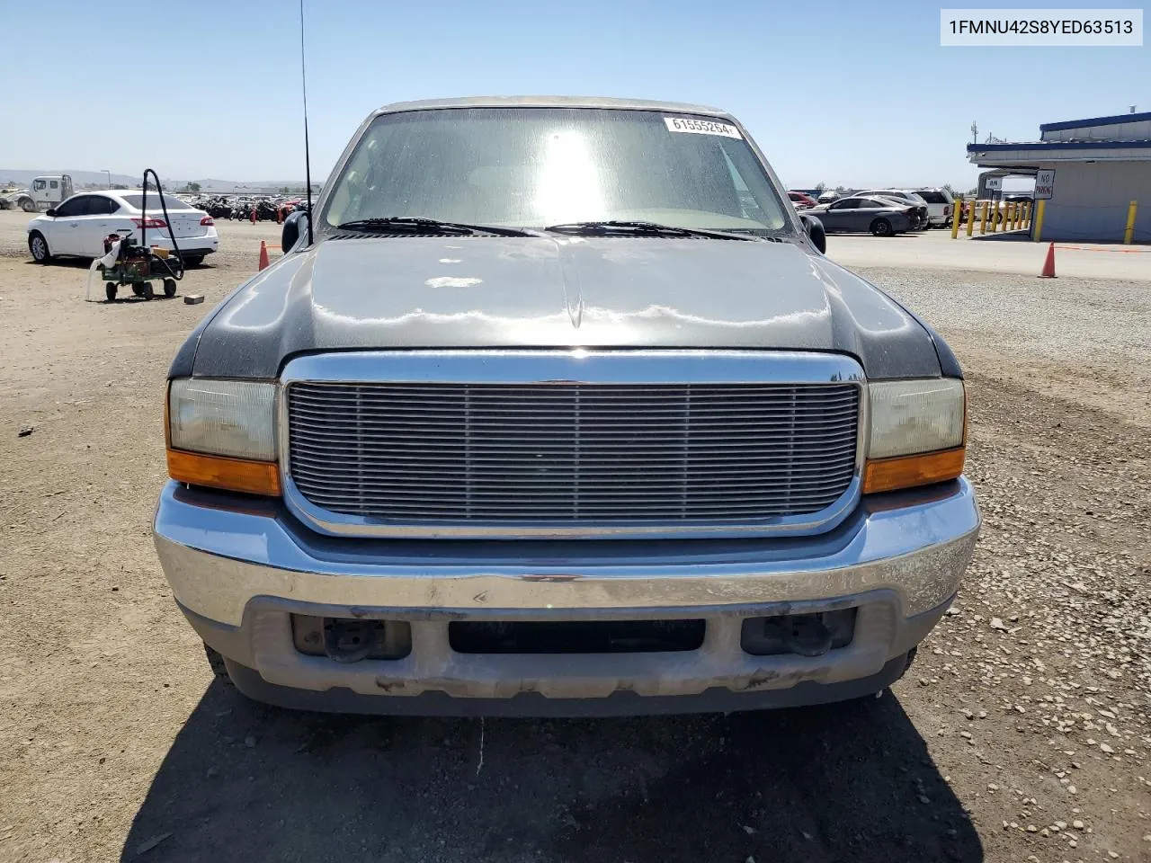 2000 Ford Excursion Limited VIN: 1FMNU42S8YED63513 Lot: 61555264