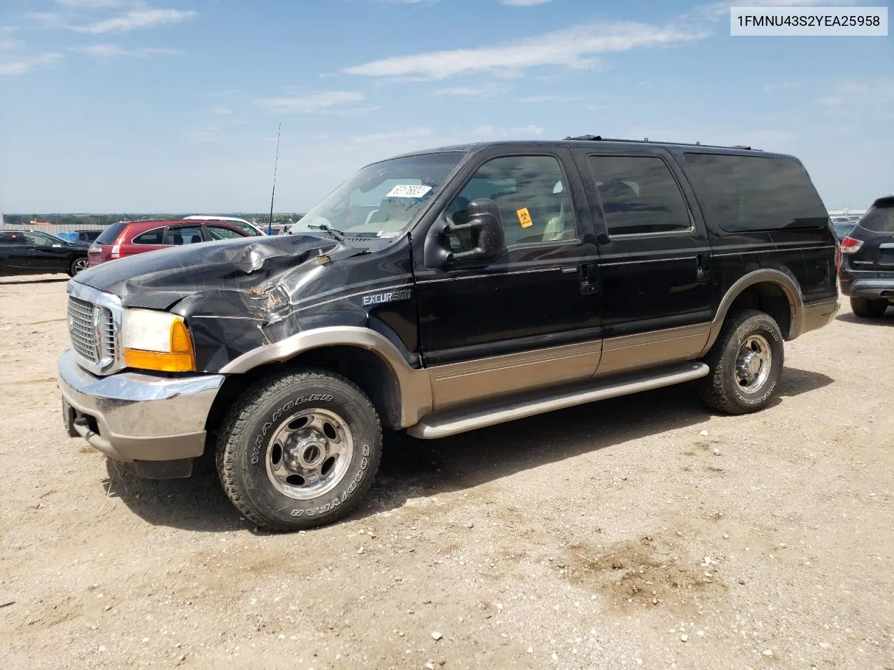 2000 Ford Excursion Limited VIN: 1FMNU43S2YEA25958 Lot: 63176824