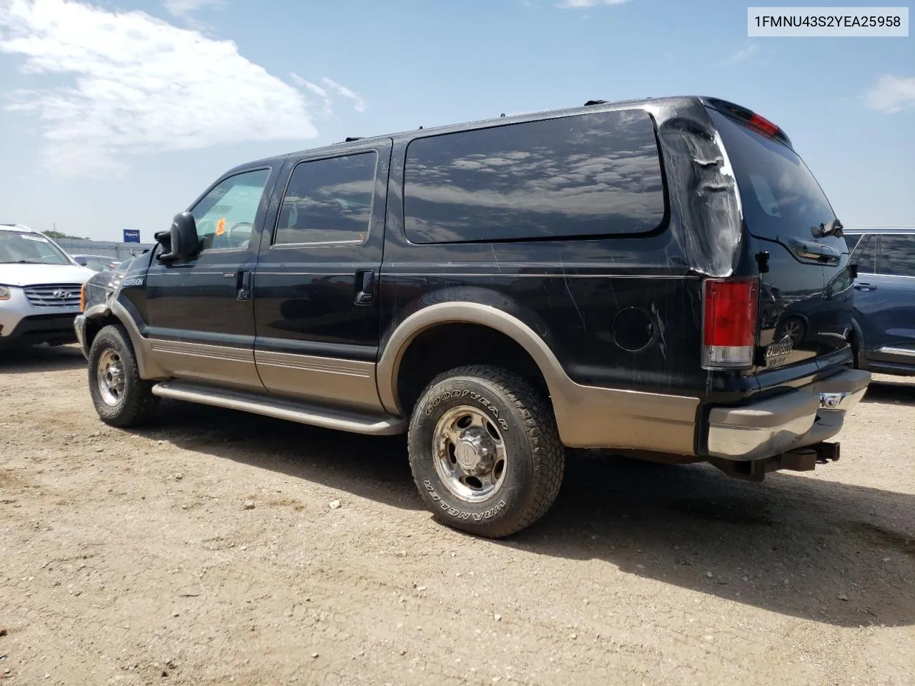 2000 Ford Excursion Limited VIN: 1FMNU43S2YEA25958 Lot: 63176824