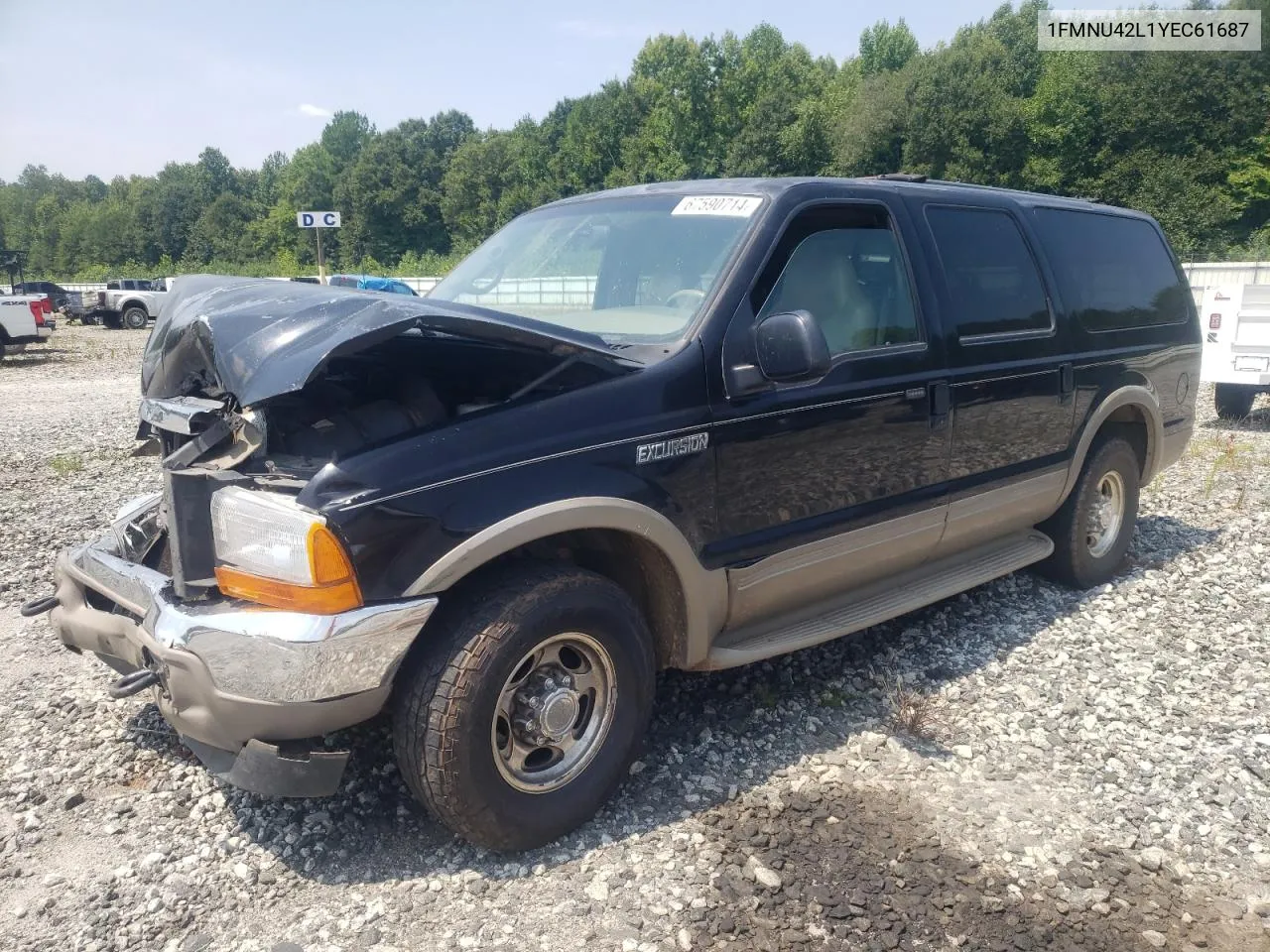 2000 Ford Excursion Limited VIN: 1FMNU42L1YEC61687 Lot: 67590714